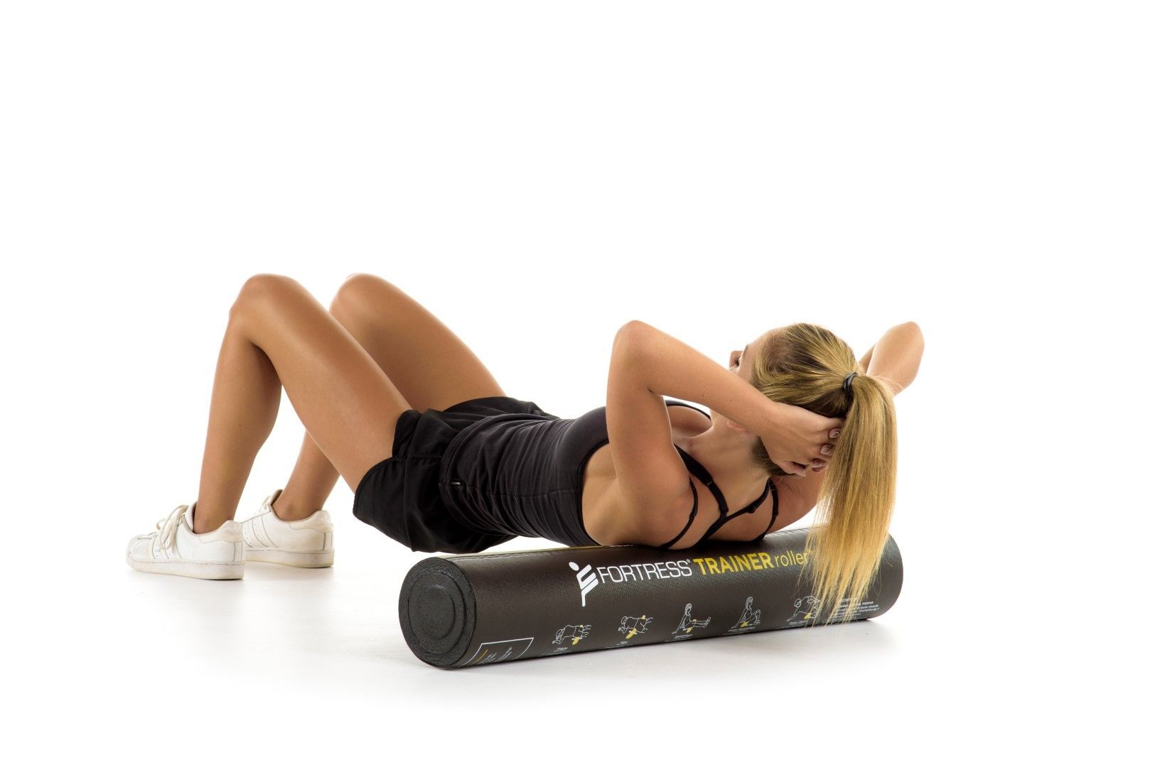 FORTRESS TRAINER FOAM ROLLER / 90cm x 15cm / BLACK photo