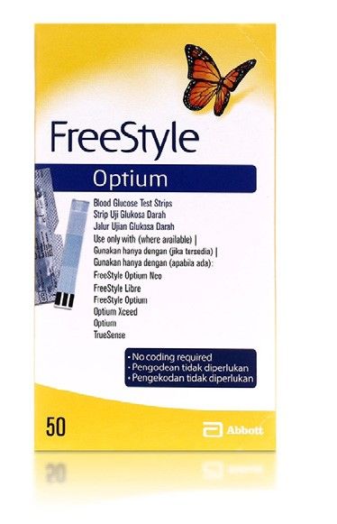 FREESTYLE OPTIUM BLOOD GLUCOSE TEST STRIPS BOX/100 photo