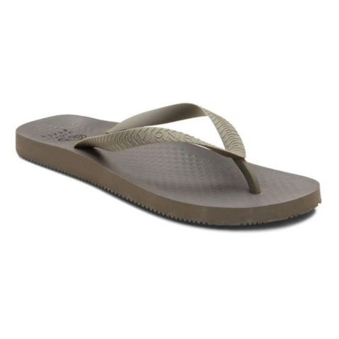 VIONIC MANLY SOLID TOE POST SANDAL - GREIGE MAP  photo