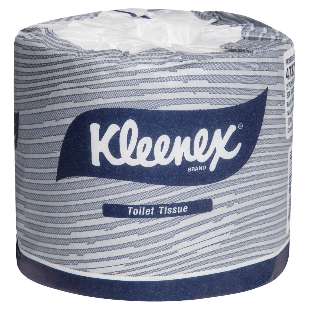 KLEENEX EXECUTIVE TOILET TISSUES / 2-PLY / BLUE WRAPPER / CARTON OF 48 / 300 SHEETS/ROLL photo