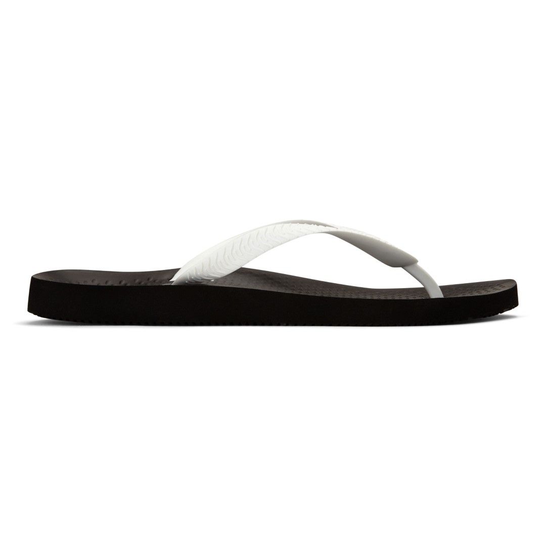 VIONIC MANLY TOE POST SANDAL - BLACK/WHITE photo