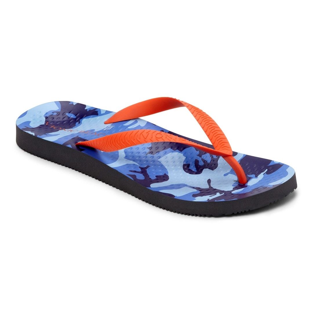 VIONIC MANLY TOE POST SANDAL - CAMOUFLAGE ORANGE photo
