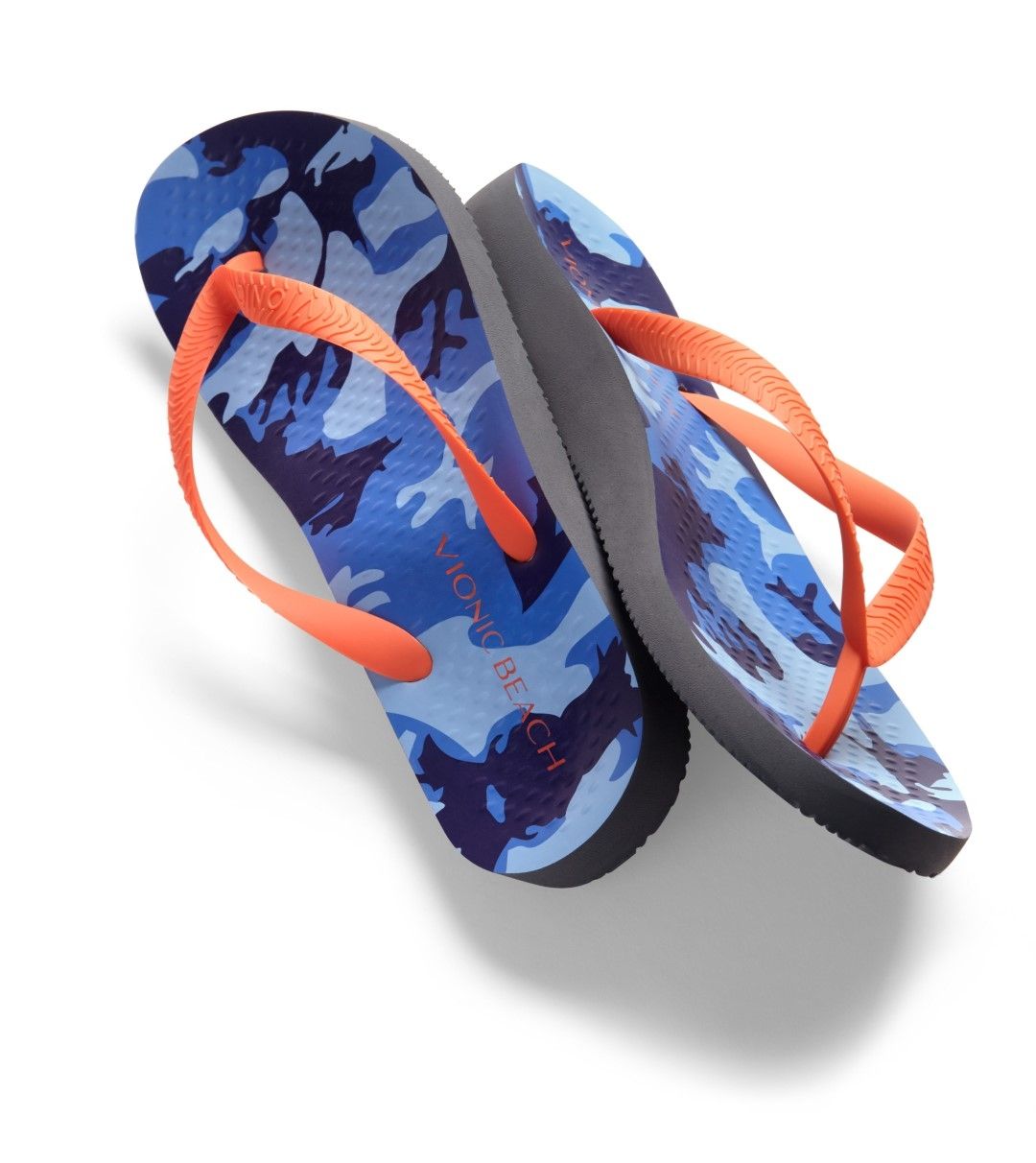 VIONIC MANLY TOE POST SANDAL - CAMOUFLAGE ORANGE photo