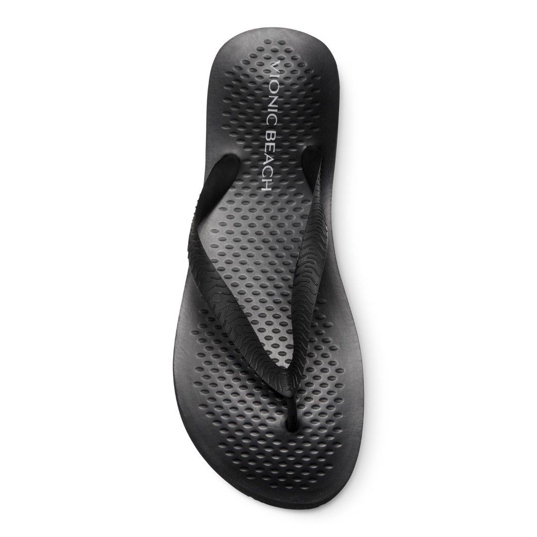 VIONIC MANLY TOE POST SANDAL - BLACK photo