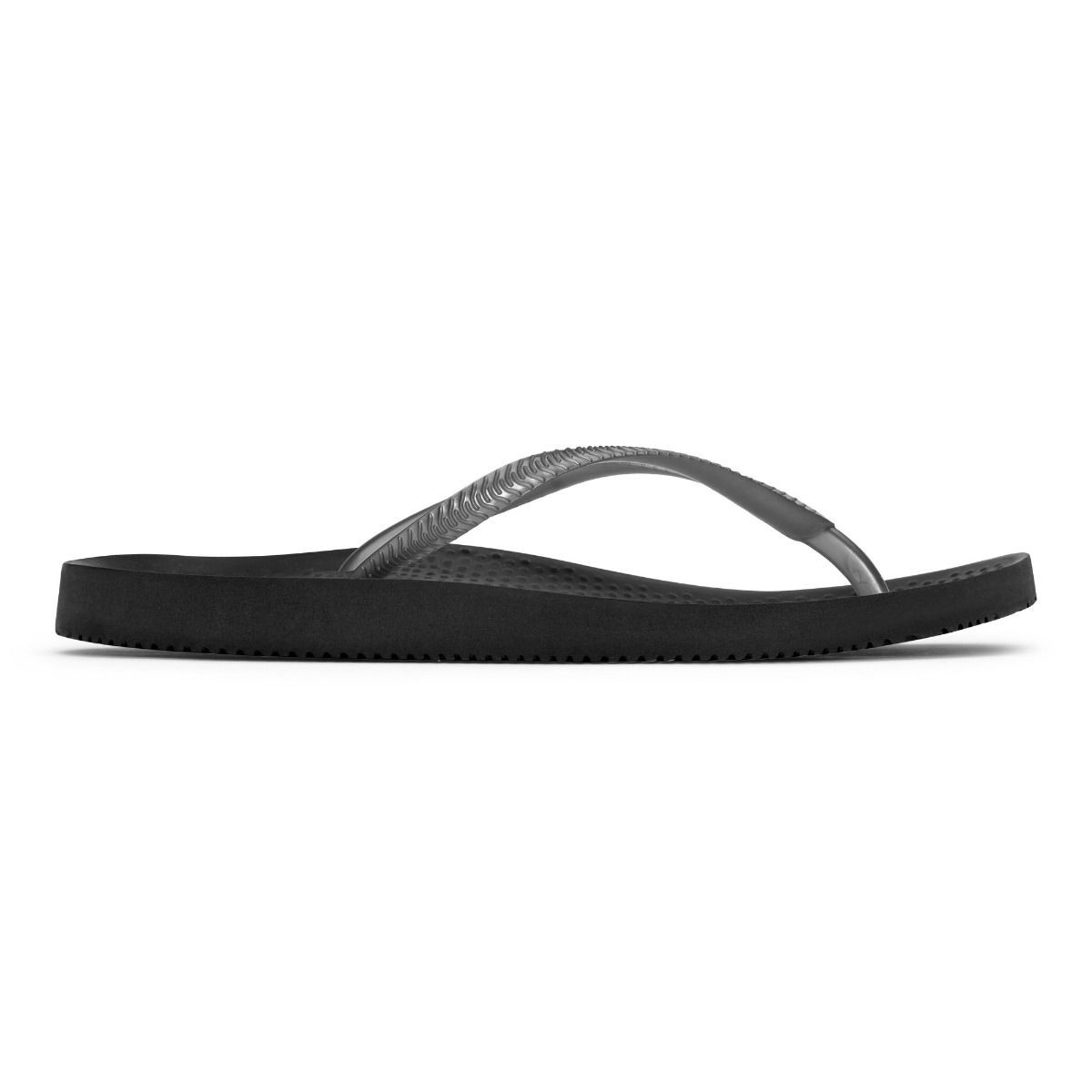 VIONIC NOOSA BEACH TOE POST SANDAL - BLACK / PEWTER photo