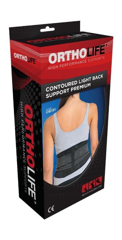 ORTHOLIFE CONTOURED LIGHT BACK SUPPORT PREMIUM photo