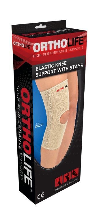 ORTHOLIFE ELASTIC KNEE BRACE WITH SPLINTS photo