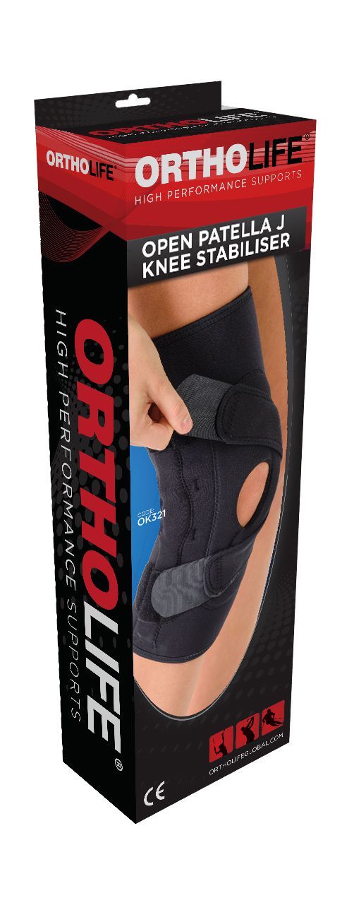 ORTHOLIFE OPEN PATELLA J KNEE STABILISER photo