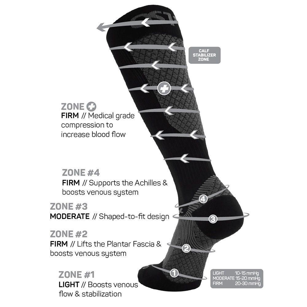OS1 ORTHOTIC SOCK & CALF SLEEVE / BLACK  photo