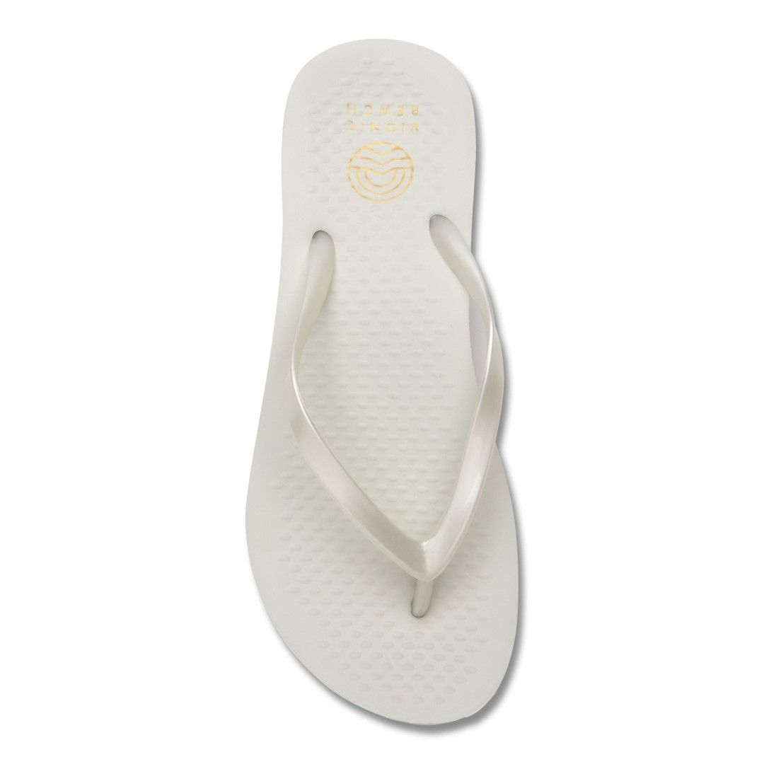 VIONIC WOMENS NOOSA SOLID TOE POST SANDAL - PEARL WHITE photo