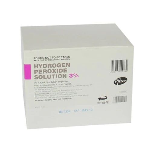 HYDROGEN PEROXIDE SOLUTION / 3% 10VOL 30ML / PACK 30 photo