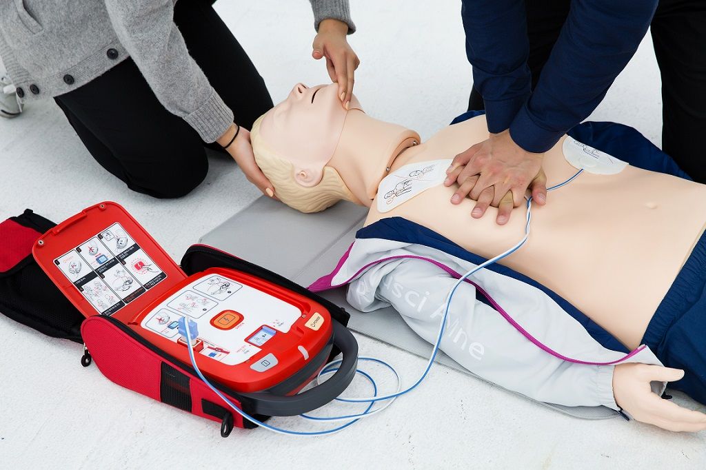 HEART GUARDIAN DEFIBRILLATOR HR-501 AED / COMPLETE KIT INCLUDING PADS & BATTERY photo