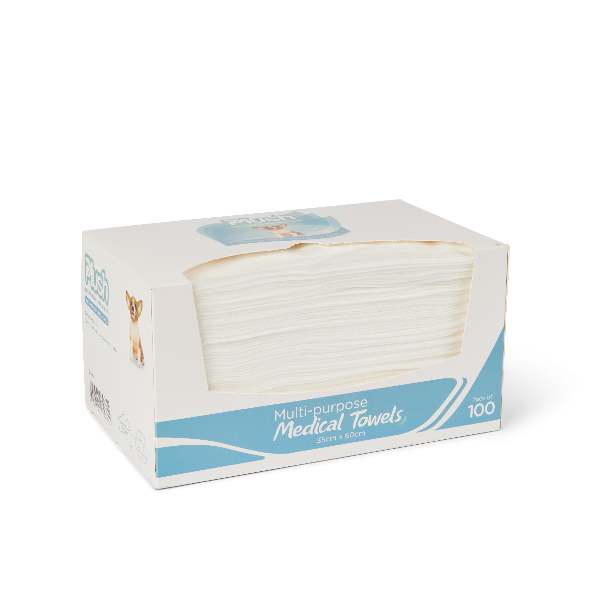 PLUSH MULTI-PURPOSE MEDICAL TOWEL / 35CM X 60CM / BOX OF 100 photo