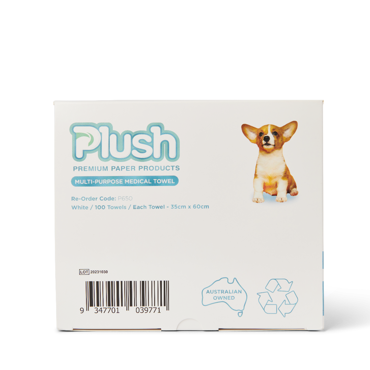 PLUSH MULTI-PURPOSE MEDICAL TOWEL / 35CM X 60CM / BOX OF 100 photo