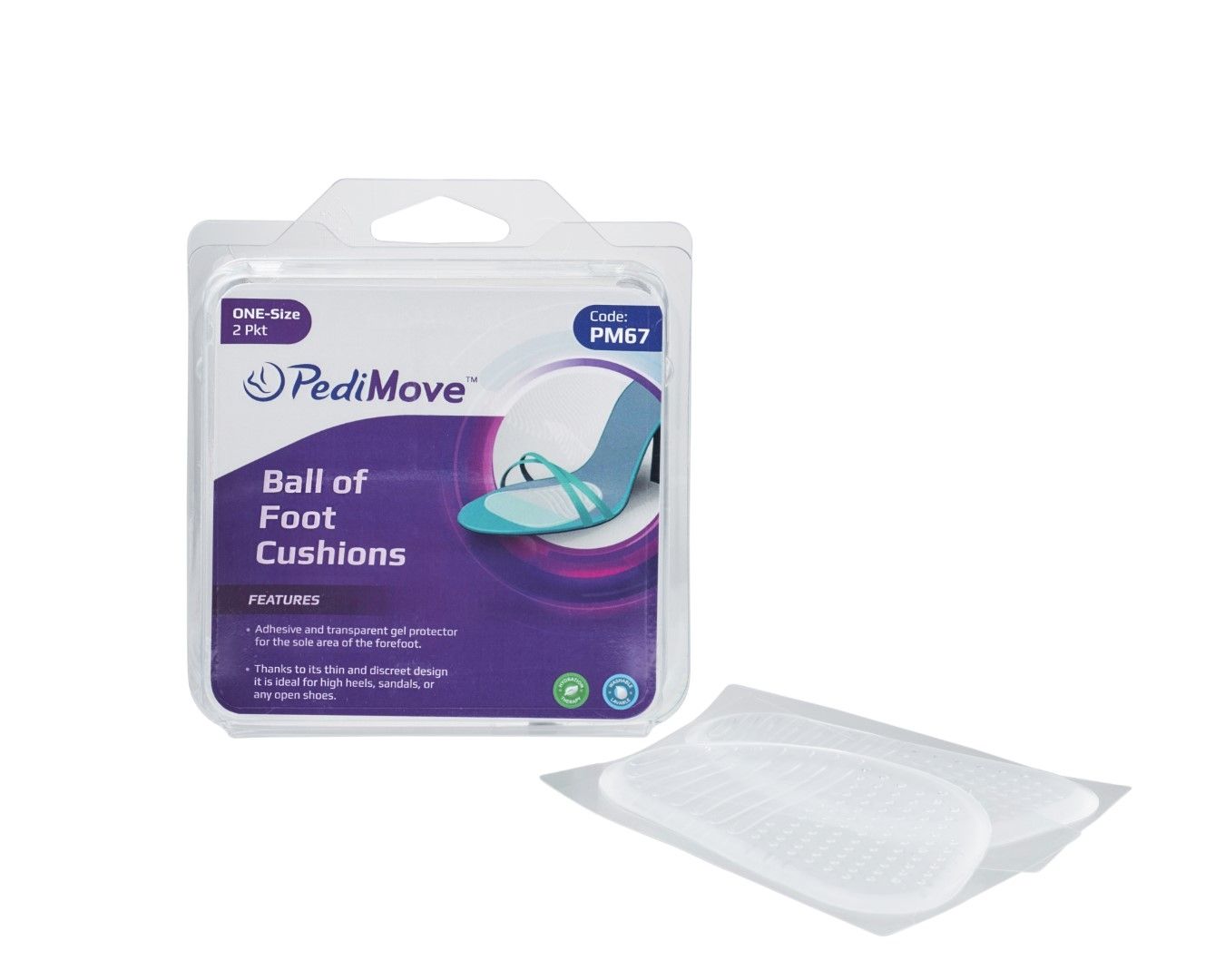 PEDIMOVE BALL OF FOOT CUSHIONS / ONE SIZE / PKT 2 photo