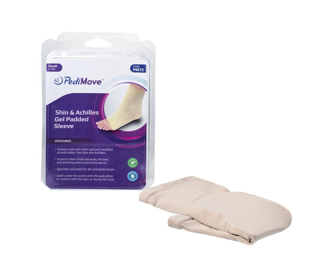 PEDIMOVE SHIN & ACHILLES GEL PADDED SLEEVE / SMALL photo