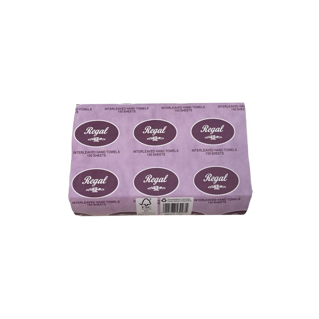 REGAL INTERLEAVED HAND TOWEL / 23CM X 22CM / 6CM FOLD / 150 SHEET / 16 PACKS photo