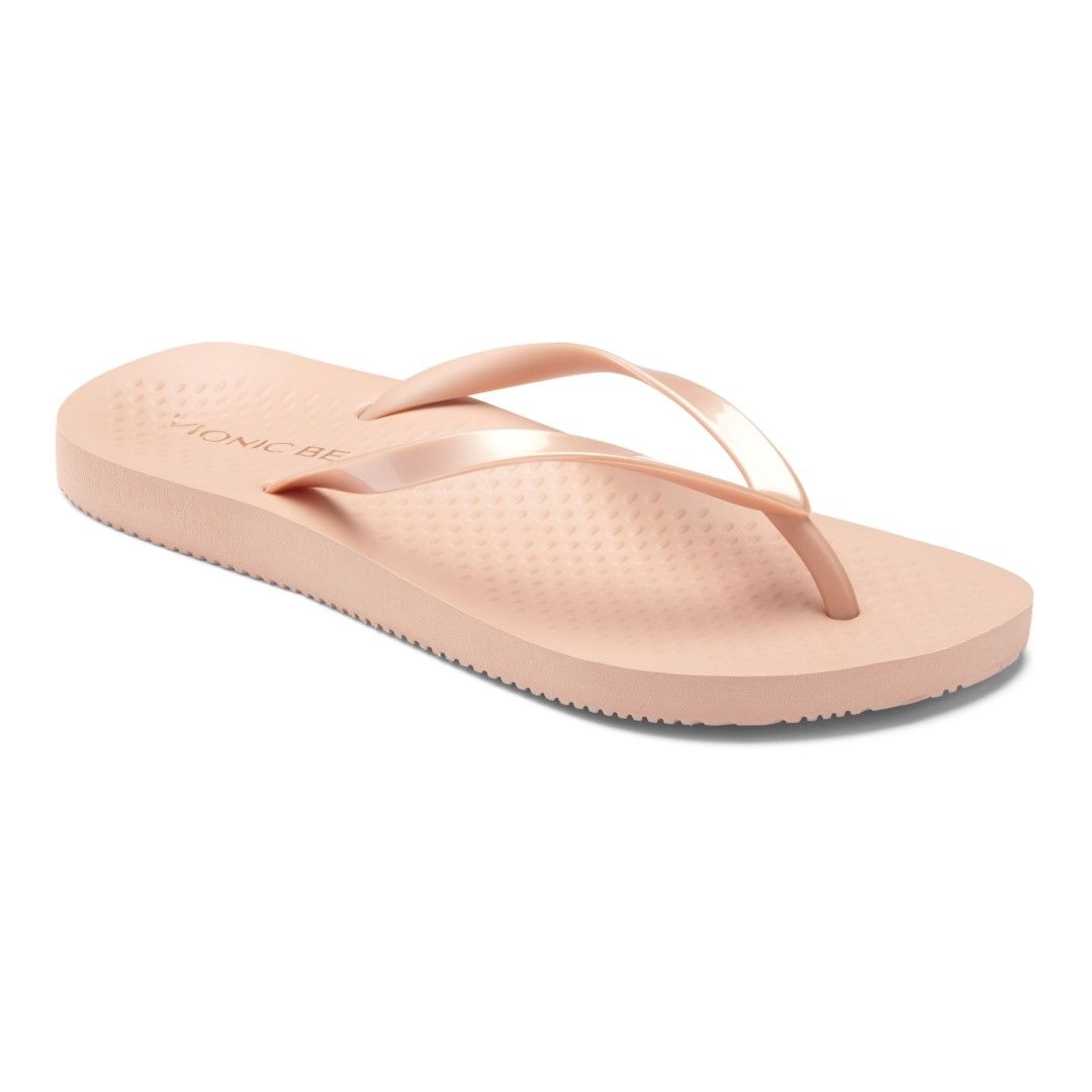 VIONIC NOOSA BEACH TOE POST SANDAL - ROSE GOLD photo