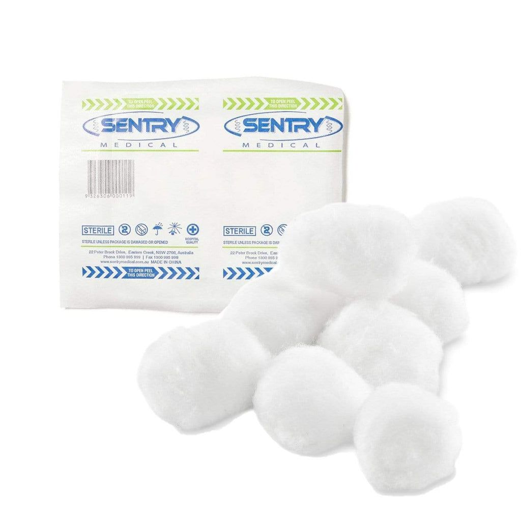 SENTRY STERILE COTTON WOOL BALLS / 50 X PACK'S OF 5 photo