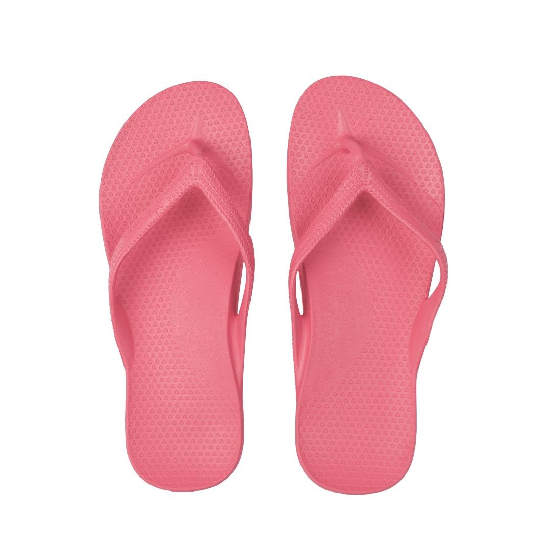 SOLIES ORIGINAL ARCH SUPPORT THONGS / DEEP CORAL / SIZE US MENS 7 / WOMENS 8 photo