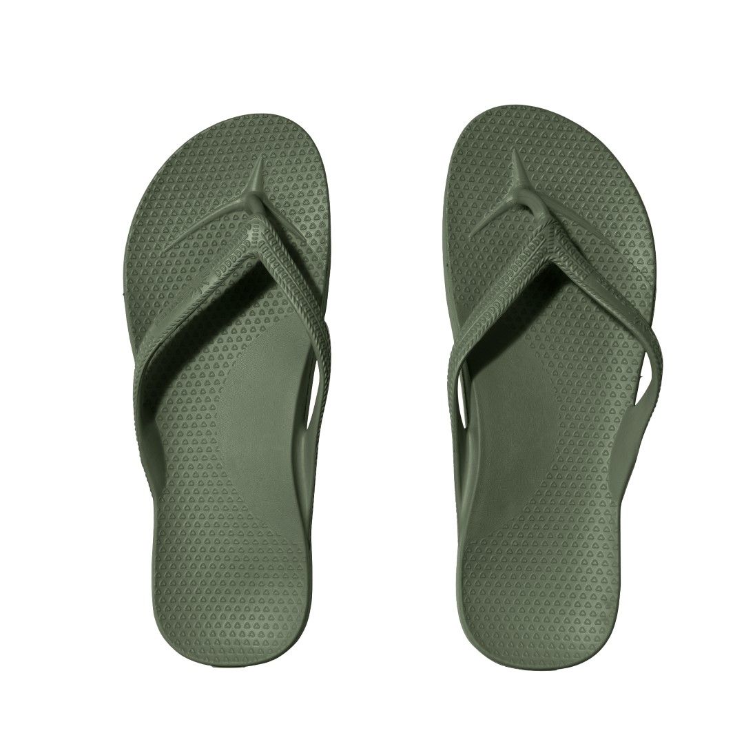 SOLIES ORIGINAL ARCH SUPPORT THONGS / JUNGLE GREEN / SIZE US MENS 13 / WOMENS 14 photo