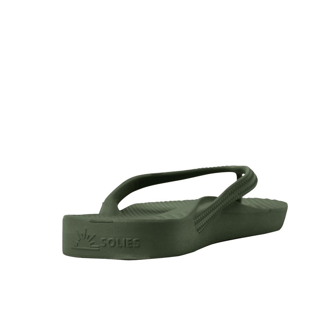SOLIES ORIGINAL ARCH SUPPORT THONGS / JUNGLE GREEN / SIZE US MENS 9 / WOMENS 10 photo