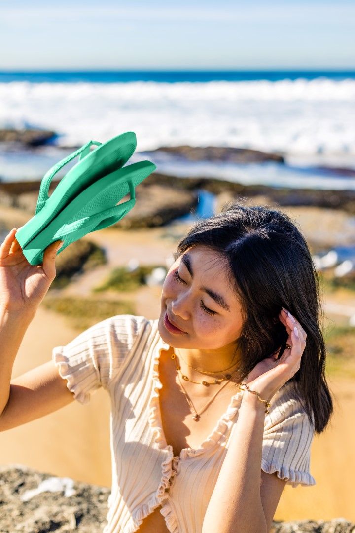 SOLIES ORIGINAL ARCH SUPPORT THONGS / COOL MINT photo