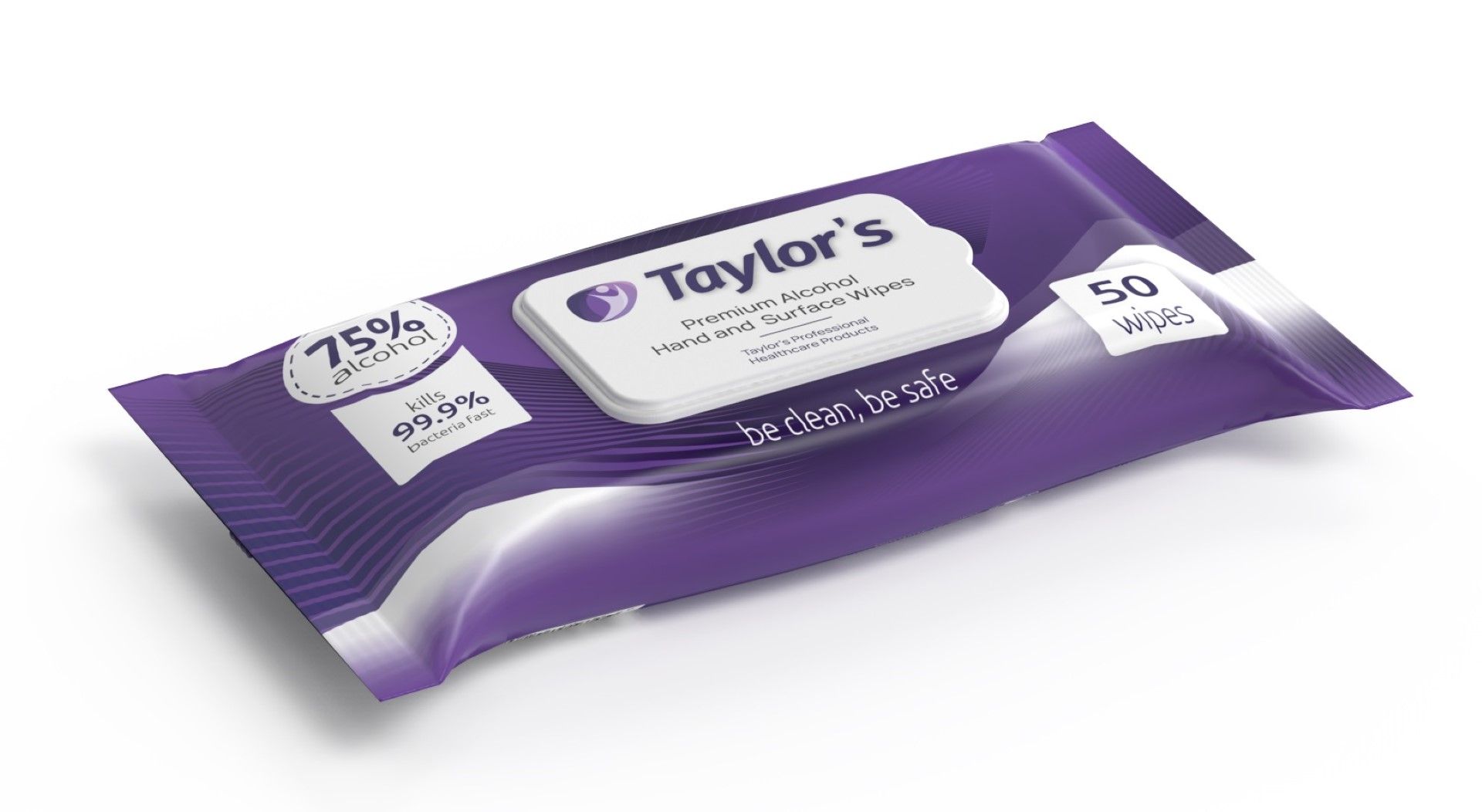 TAYLOR'S PREMIUM 75% ALCOHOL SURFACE WIPES / PACK OF 50 photo