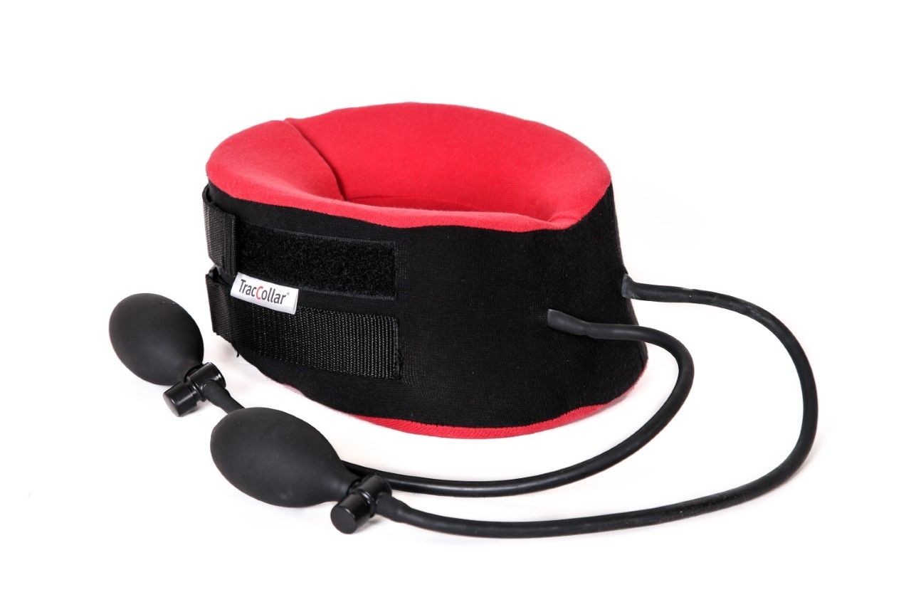 TRACCOLLAR INFLATABLE NECK TRACTION DEVICE / SML-MED / RED photo
