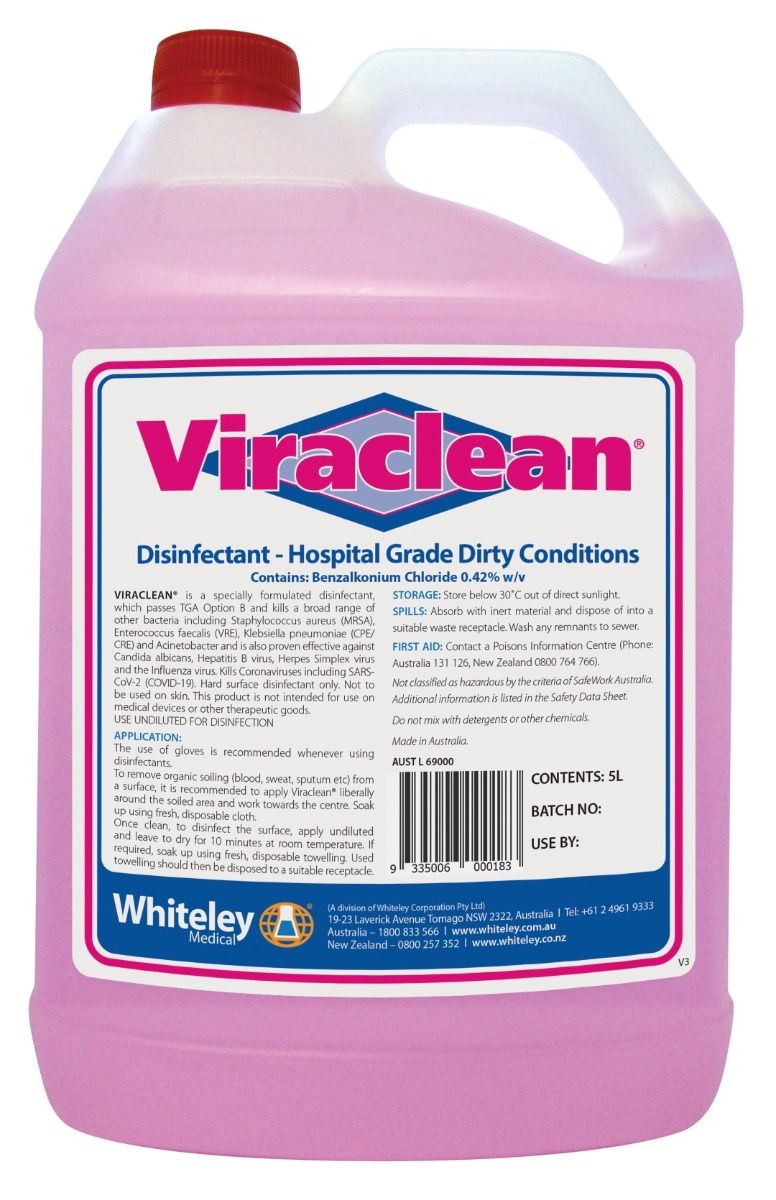 VIRACLEAN HOSPITAL GRADE DISINFECTANT / 5L photo