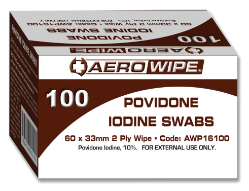 POVIDONE IODINE SWABS /  BOX OF 100