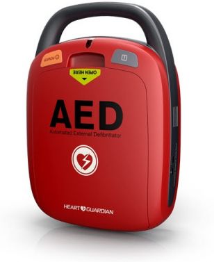 HEART GUARDIAN DEFIBRILLATOR HR-501 AED / COMPLETE KIT INCLUDING PADS & BATTERY