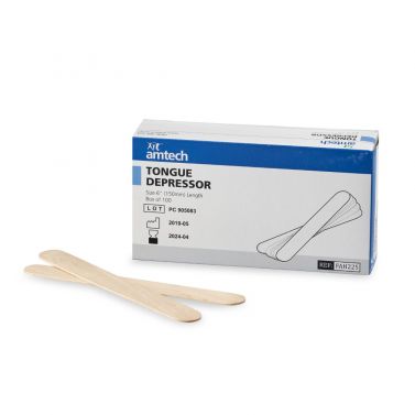 TONGUE DEPRESSORS WOODEN AMTECH / BOX OF 100