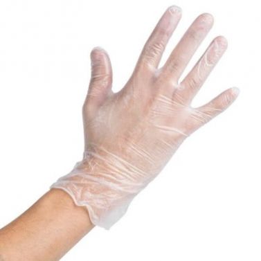 BASTION VINYL POWDER FREE GLOVES / CLEAR / XXLARGE / BOX OF 100