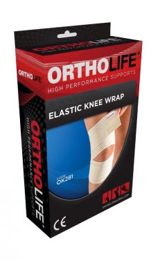 ORTHOLIFE ELASTIC KNEE WRAP / UNIVERSAL / BLACK  (D)