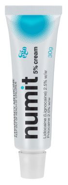EGO NUMIT 5% CREAM LIDOCAINE (LIGNOCAINE) 2.5% W/W / PRILOCAINE 2.5% W/W