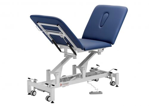 FORTRESS PARAMOUNT BARIATRIC 3-SECTION / NAVY UPHOLSTERY / WHITE FRAME / 75CM