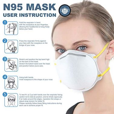 MAK-RITE GENUINE N95 CONE RESPIRATOR FACE MASK / BOX OF 20