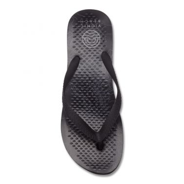 VIONIC MANLY SOLID TOE POST SANDAL - BLACK MAP