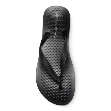 VIONIC MANLY TOE POST SANDAL - BLACK