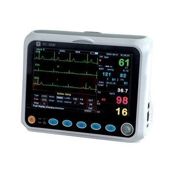 VITAL SIGNS PC-3000 MULTI PARAMETER PATIENT MONITOR / ECG, RESP, SPO2, NIBP & PULSE RATE