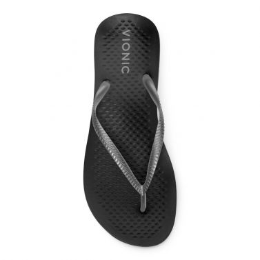 VIONIC NOOSA BEACH TOE POST SANDAL - BLACK / PEWTER