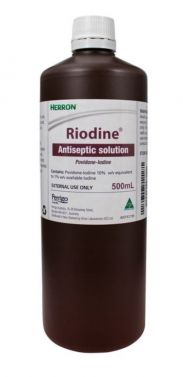 PERRIGO RIODINE 10% POVIDONE IODINE SOLUTIONS / 500ML BOTTLE