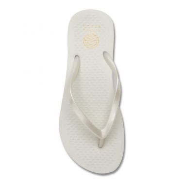 VIONIC WOMENS NOOSA SOLID TOE POST SANDAL - PEARL WHITE