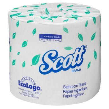 SCOTT TOILET TISSUES / CARTON OF 40 / 2-PLY / WHITE / 550 SHEETS/ROLL