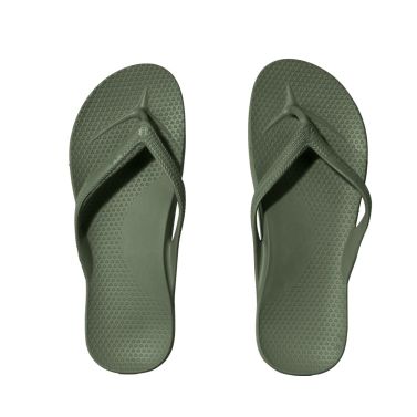 SOLIES ORIGINAL ARCH SUPPORT THONGS / JUNGLE GREEN / SIZE US MENS 9 / WOMENS 10