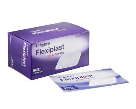 TAYLOR FLEXIPLAST ISLAND DRESSING / 7.5 X 5CM / BOX OF 50