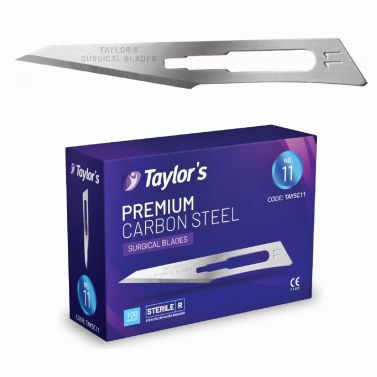 TAYLOR'S PREMIUM SCALPEL BLADE / SIZE 11 / BOX OF 100