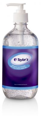 TAYLOR'S WATERLESS ANTIBACTERIAL HAND GEL / 500ML PUMP BOTTLE