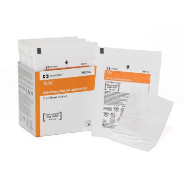 TELFA ANTIMICROBIAL DRESSING / 7.5CM X 20CM / BOX OF 50